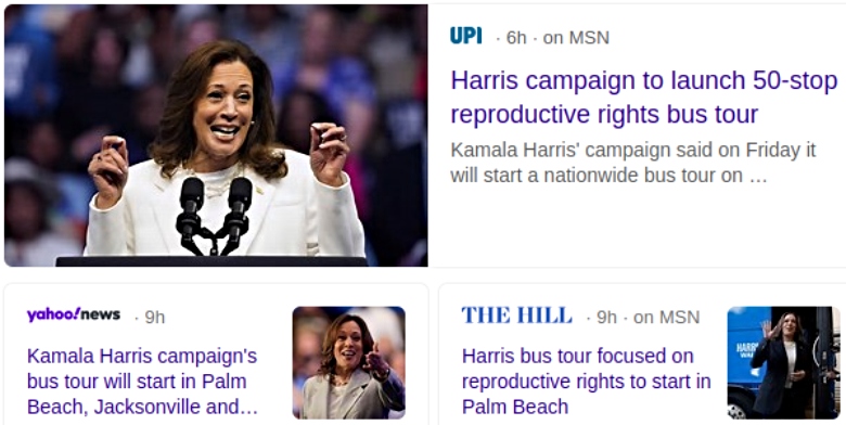 kamala harris pro-abortion bus tour