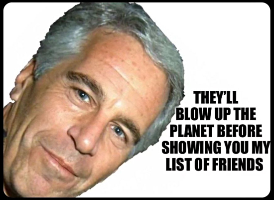meme about Jeffrey Epstein and how his client list will never be revealed