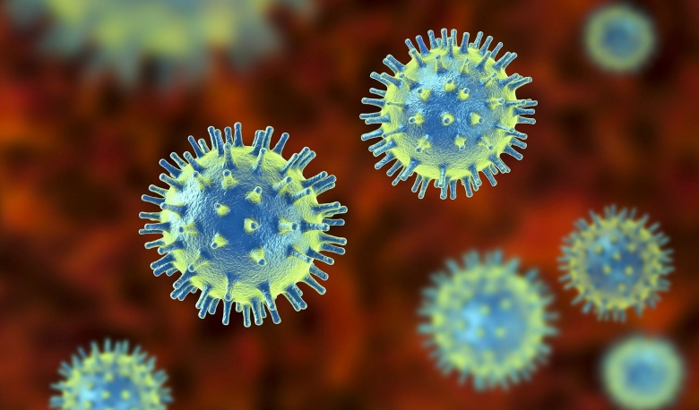 CGI image of viruses