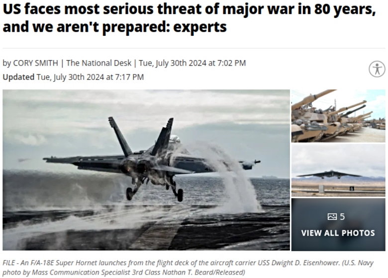 headlines about the threat of war