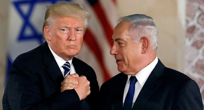Donald Trump with Benjamin Netanyahu