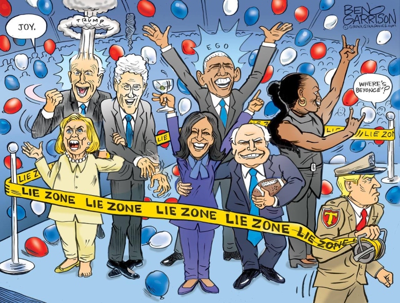 cartoon mocks DNC convention