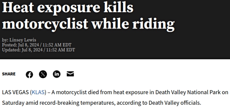 headline about hot weather