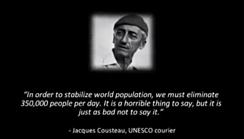 jacques cousteau depopulation quote