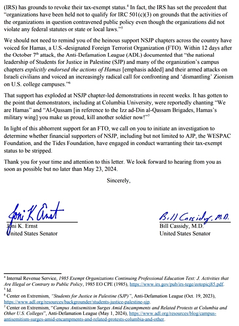 GOP letter to IRS part 2