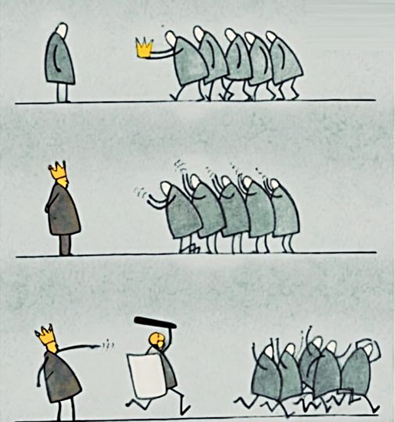 cartoon about the abuse of power