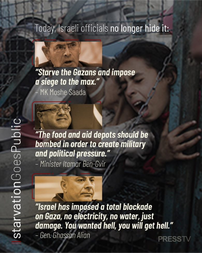 Israeli officials bragging about how they starve Palestinians
