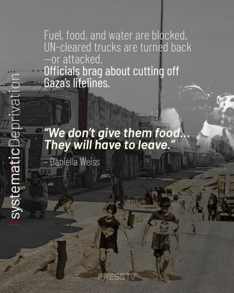 Daniella Weiss discussing the intentional starvation of Palestinians