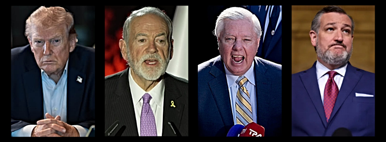 Donald Trump, Mike Huckabee, Lindsey Graham, Ted Cruz