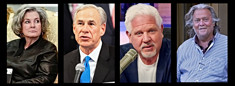 Susie Wiles, Greg Abbott, Glenn Beck, Steve Bannon