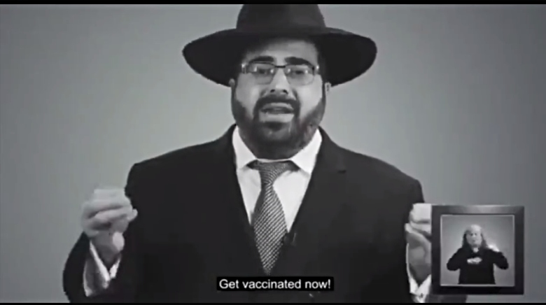 Rabbi spreading vaccine propaganda