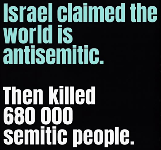 meme about Israel killing Semites