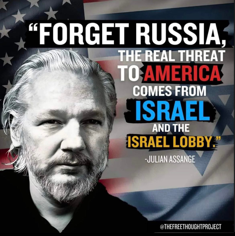 Julian Assange quote about the dangers of Israel