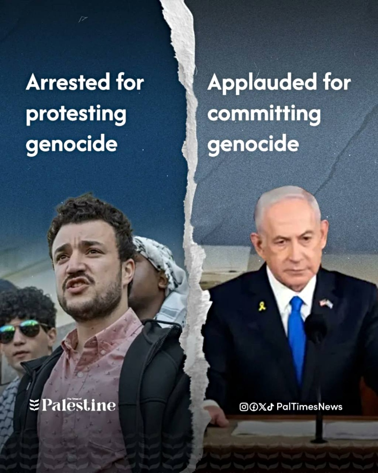 graphic: arrested for genocide versus applauded for genocide