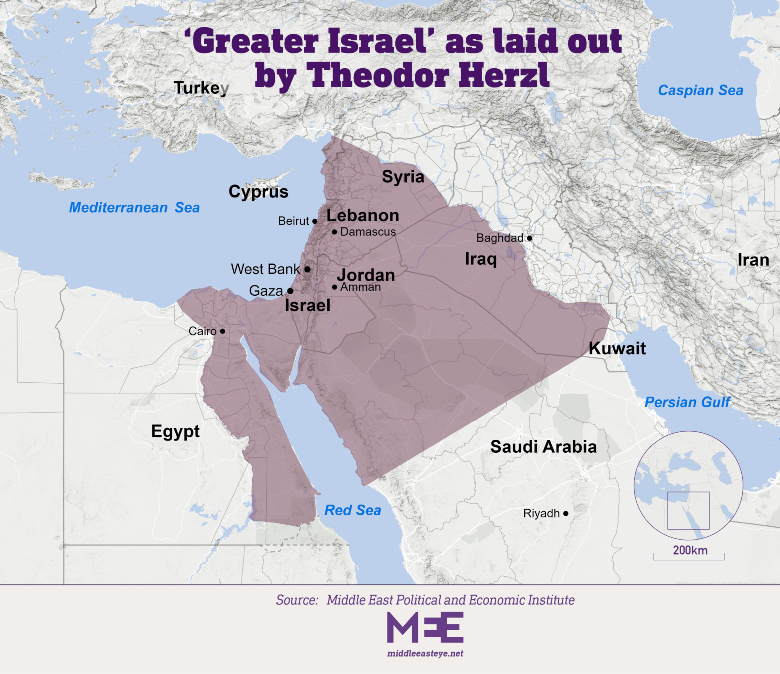 map of the greater Israel project