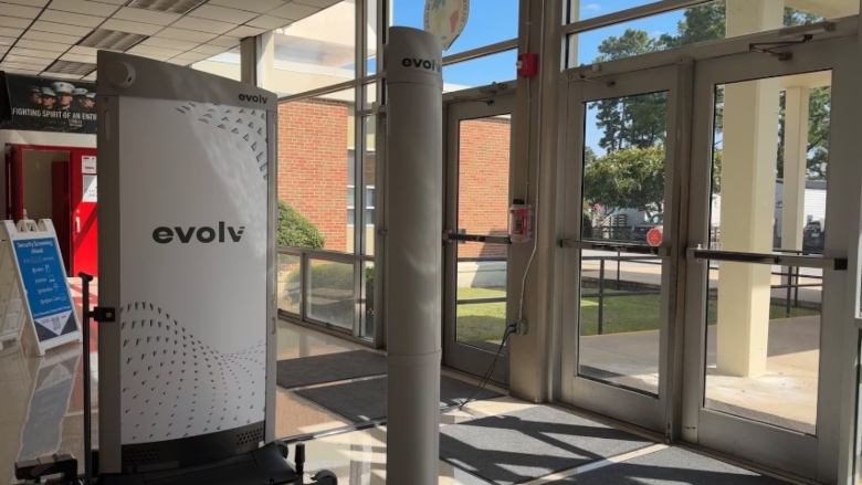 gun scanner in a school