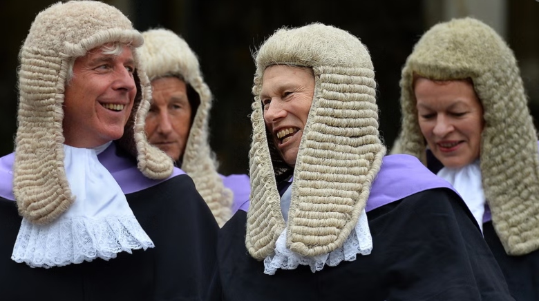 U.K. judges in costumes