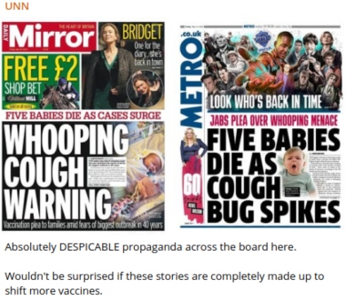 news headlines about whooping cough