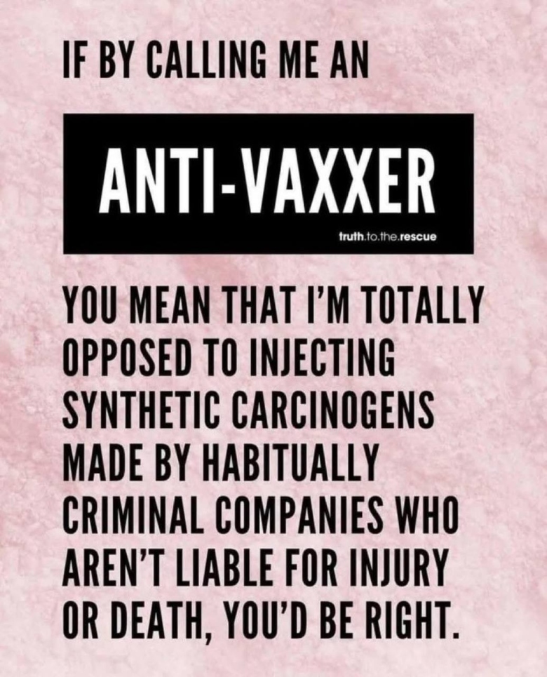 proud to be an anti-vaxxer