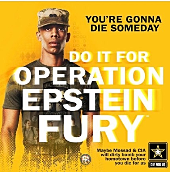 parody army recruiting poster for operation epstein fury