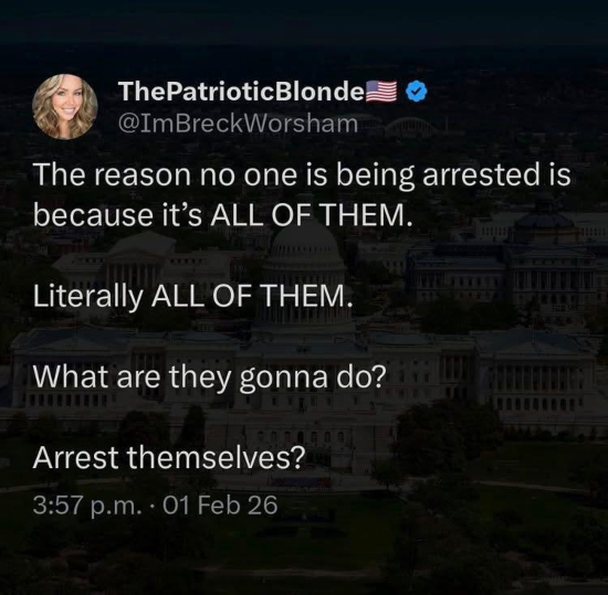 Twitter post saying all of our leaders are pedophiles