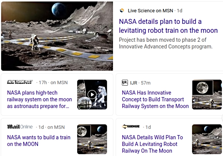 NASA moon train