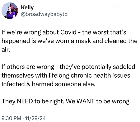 social media post about covid and face masks