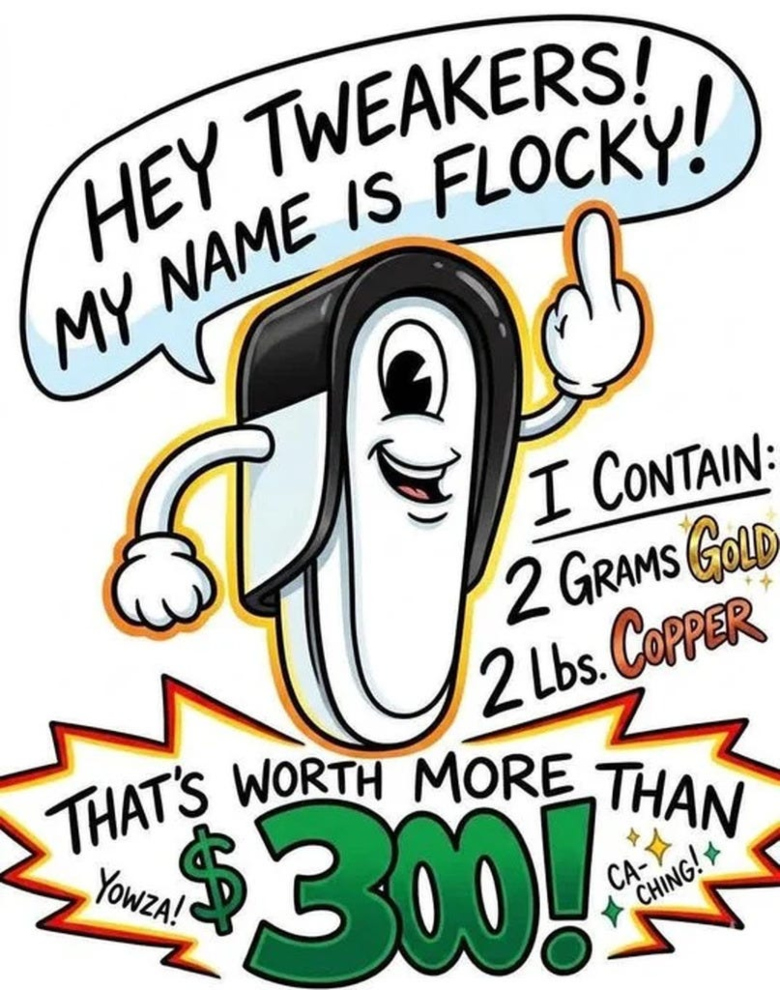 satire informing tweakers of the value that can be found inside surveillance cameras