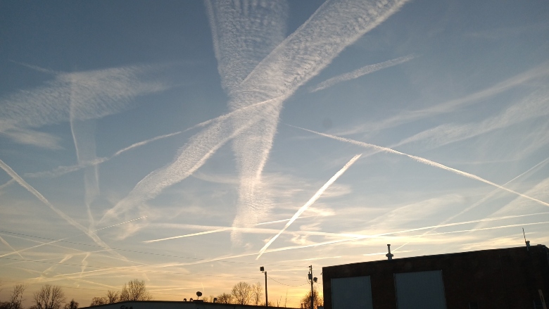 chemtrails over Greensboro NC on January 26, 2025