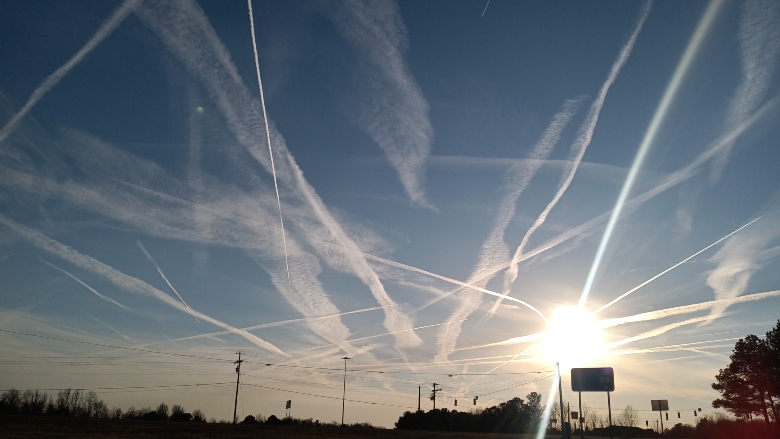 chemtrails over High Point NC on January 26, 2025