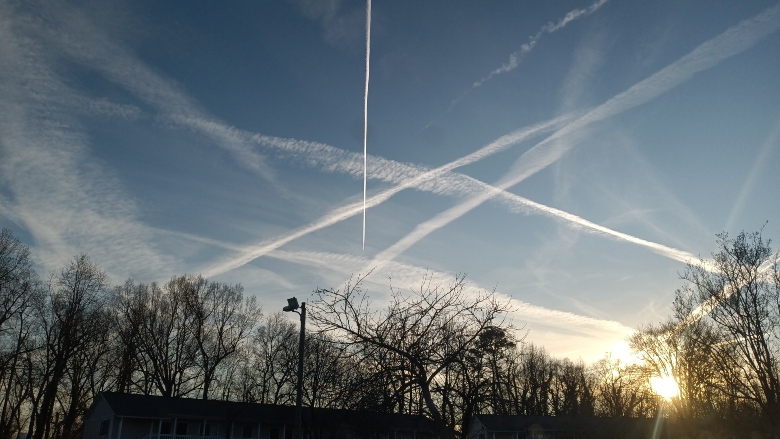 chemtrails over Archdale NC on January 26, 2025