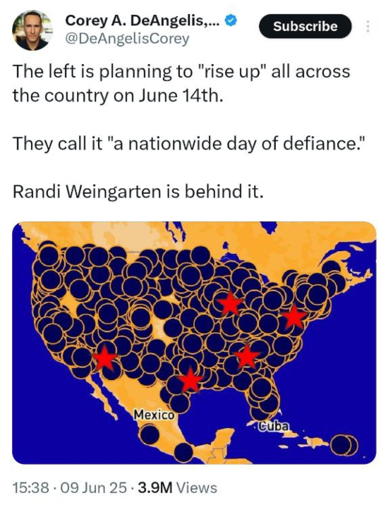 potential protest sites for June 14