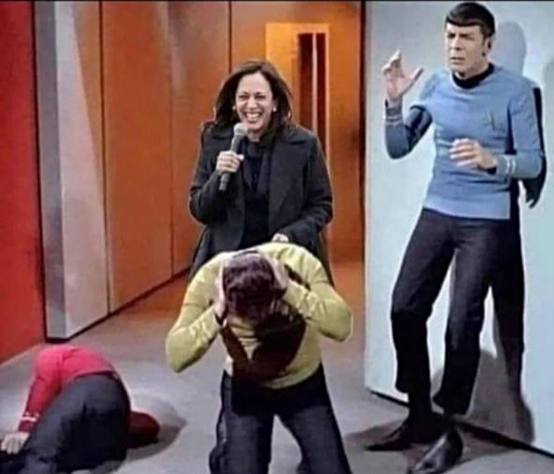 Kamala Harris disables the Star Trek Enterprise