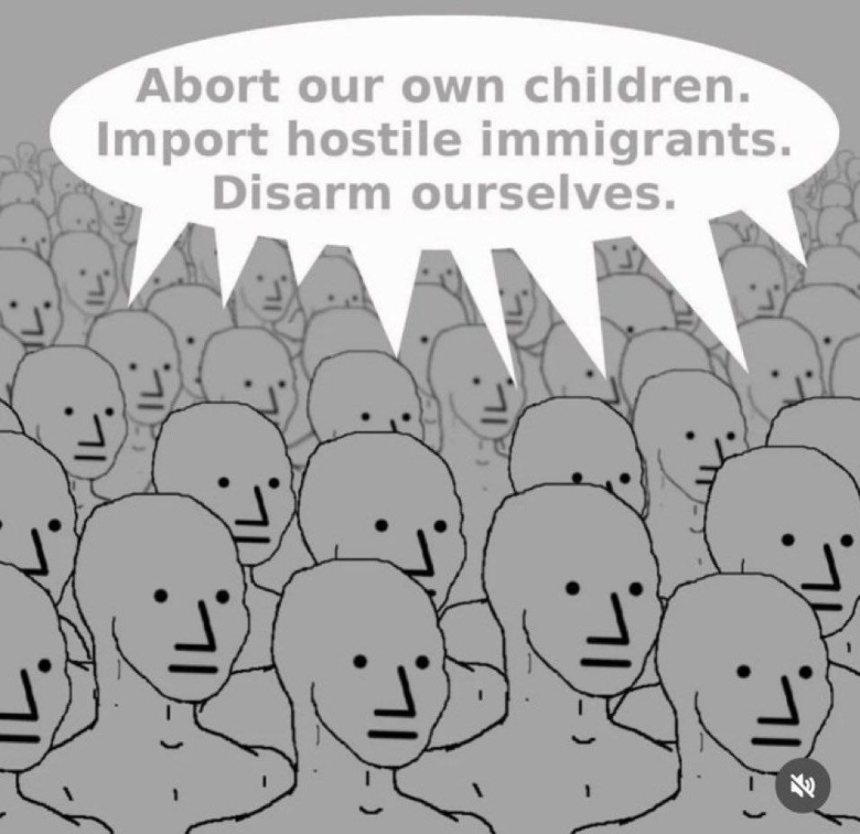 meme about NPC's obeying orders to self-harm